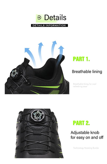 Men Safety Work Shoes Plastic Toe Safety Boots Fashion Lightweight Comfort Working Sneakers Anti-puncture Indestructible Shoes