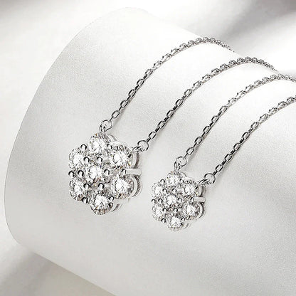 Honeycomb Shape Moissanite Pendant Necklace for Women 925 Sterling SilverCertified Certified 3.5cttw D Color Diamond Neck Chain