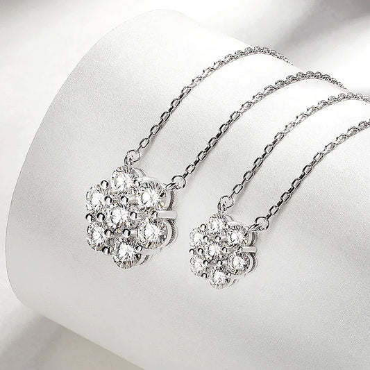 Honeycomb Shape Moissanite Pendant Necklace for Women 925 Sterling SilverCertified Certified 3.5cttw D Color Diamond Neck Chain