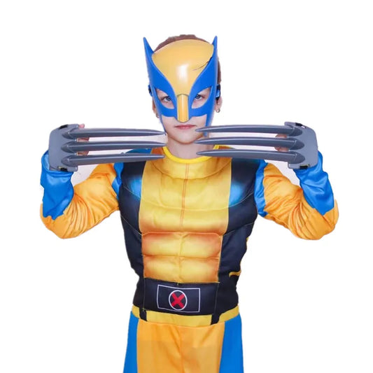 Boy's Costume Movie Superhero Jumpsuit School Performance Outfit Halloween Mask Performance Costume Party Prop Gift