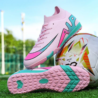 New Men Football Boots Grass Cleats High-top Non-Slip Soccer Shoes Futsal Sneakers High-quality Match Indoor Hot-selling Outdoor