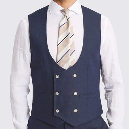 Men Vest White Solid Double Button V Neck Waistcoat For Wedding Party Banquet Business Office Work Daily Casual Men Suit Vest