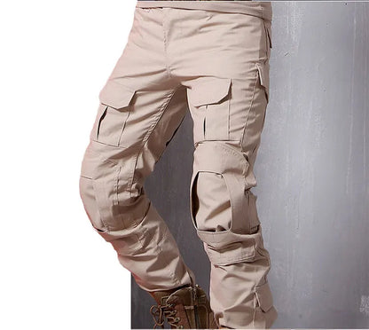 Men's Fashion Outdoor Hiking Overalls Pants Camouflage Tactical Pants Hunting Uniform Fighting Multi-Pocket Trousers
