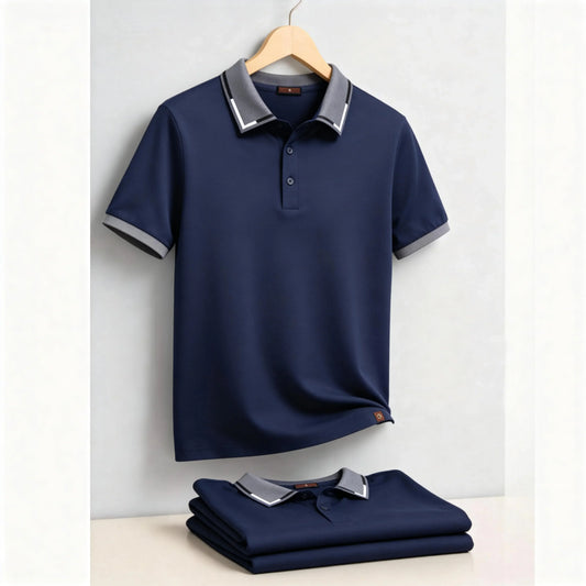 Men's Slim Fit Short Sleeve Polo Shirt Solid Color Lightweight Breathable Fashion Summer Polo Shirts for Men