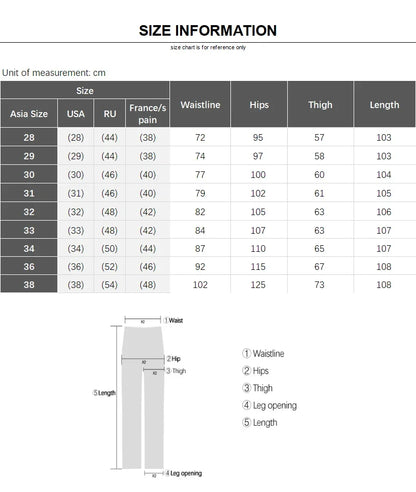 Men's White Casual Jeans New Denim Pants Comfortable Fashion Stretch Slim Fit Straight Trousers Male Clothing Streetwear