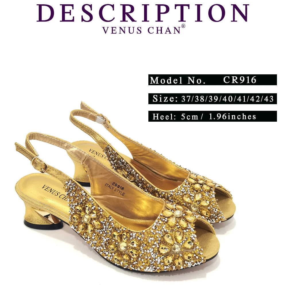 Summer Sandals for Party and Weddings Peep-Toe Bridal Shoes Women 2023 Comfortable Shoes and Bag Set for Lady