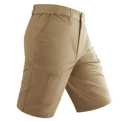 Waterproof Cargo Shorts Men's Summer Quick Dry Hiking Shorts Outdoor Multi-pockets Camping Training Work Shorts Man