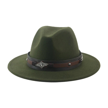 Hat Fedora Hats for Women Hats for Men Cowboy Hat Caps Big Size 62cm Western Cowboy Belt Cow Bands Fedoras Chapeau Feutre Homme