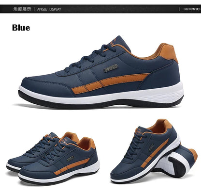Men Shoes Spring Autumn Waterproof Walking Sneakers Leisure Male Leather Sports Shoes Non-Slip Footwear Tennis for Men