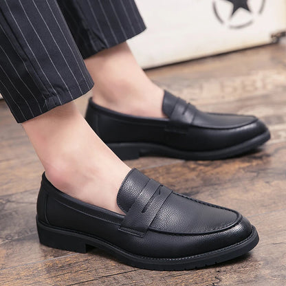 Men's Dress Shoes Formal Office Leather Brogues Shoes Male High Quality Casual Business Shoes Men Social Leather Loafers For Man