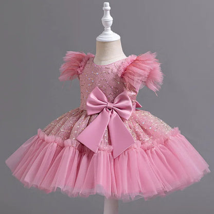 Fashion Girls Dresses for Party and Wedding Sleeveless Kids Birthday Party Princess Dresses Summer Girl Evening Gown 1-9 Years
