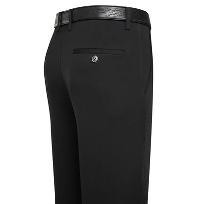 Men's Summer Thin Business Casual Pants Classic Elastic Dress Pants Soft Comfortable Loose Straight Brand Men's Pants
