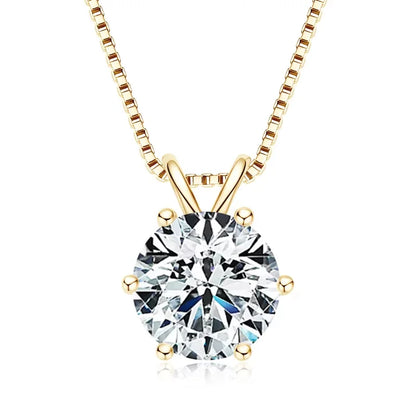 0.5ct-5ct Moissanite Pendant Necklace With Certificate For Women Original Real 925 Silver Chain Solitaire Drop Necklaces