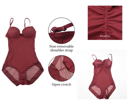 Bodysuit Women Shapewear Body Shaper With Cup Compression Bodies Belly Sheath Waist Trainer Reductive Slimming Underwear