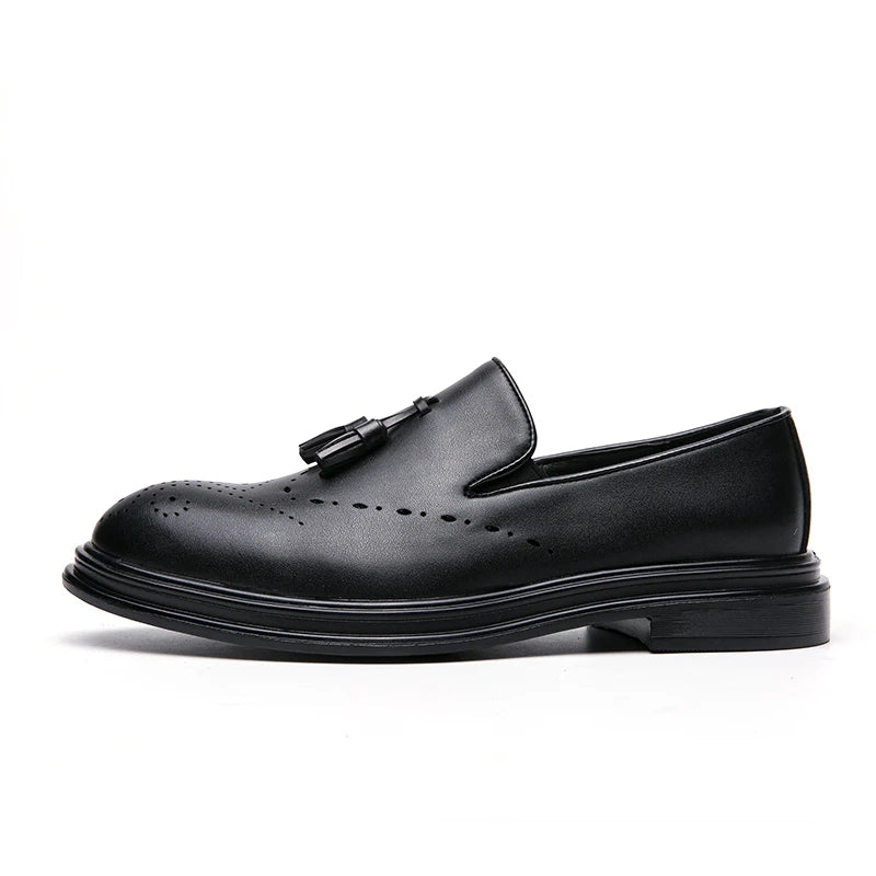 Brand Mens Leather Office Flats Wedding Banquet Luxury Loafers Comfortable Designer Oxfords Business Formal Korean Shoes for Men
