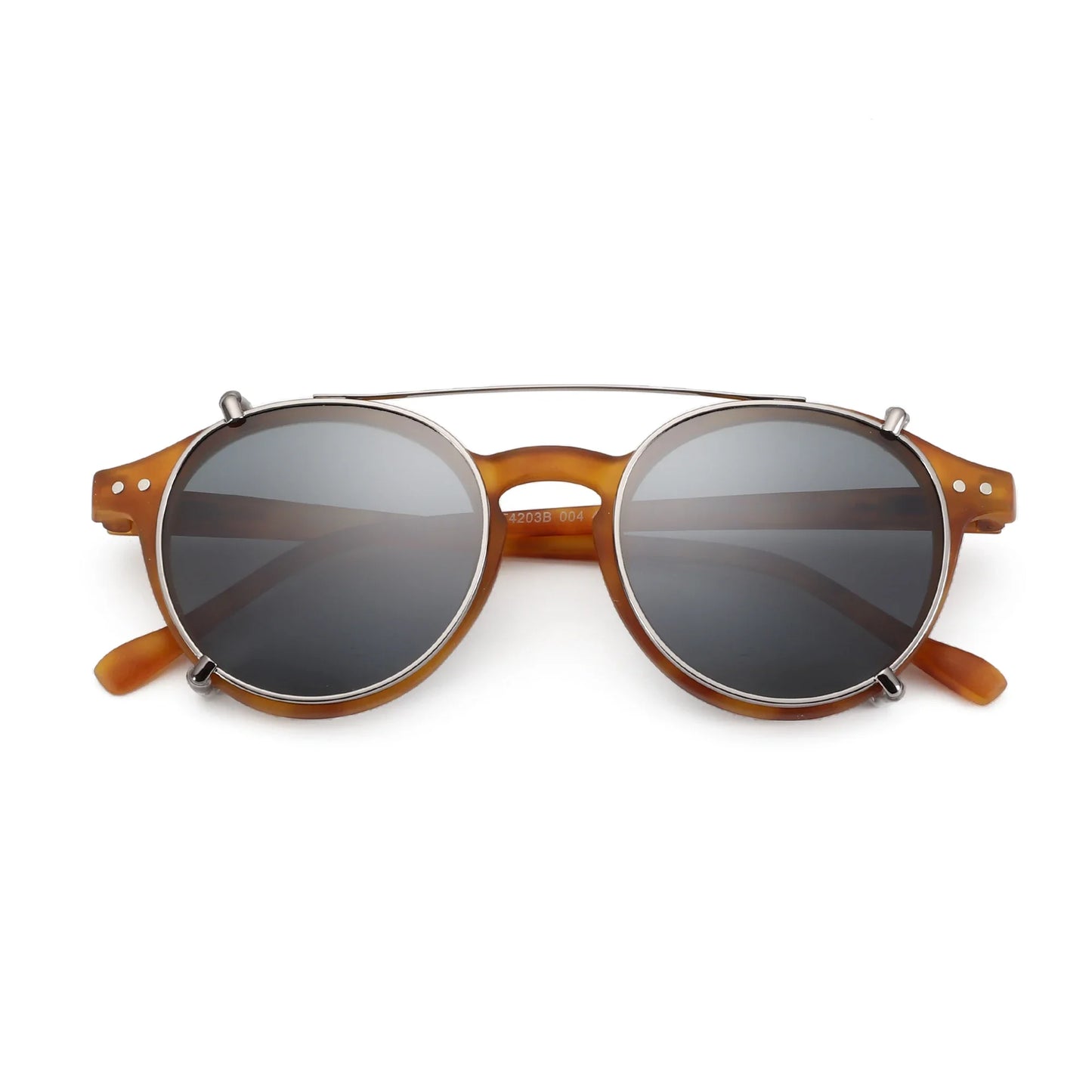 Steampunk Style Clip On Sunglasses for Men Women Anti Blue Light Glasses+Polarized Clip Fashion/Retro Computer Eyewear