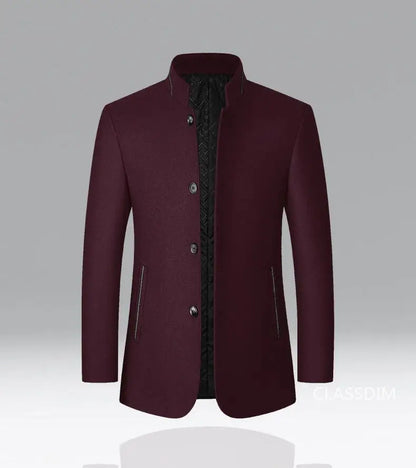 New Spring Men Cashmere Blazers Suits Jackets Stand-up Collar Business Casual Suits Coats Male Slim Fit Blazers Jackets Coats 4X