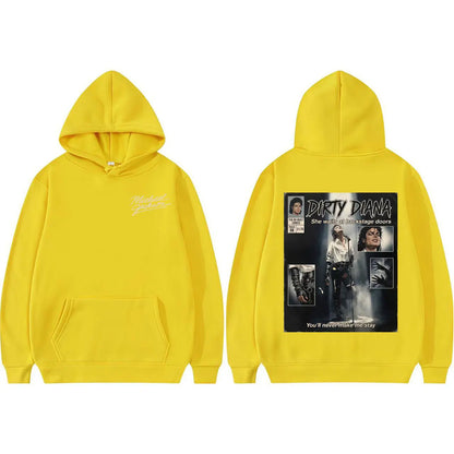 Michael Jackson Dirty Diana Hoodie King of Pop Bad Era Rock Sweatshirts Men Women Fashion Hip Hop High Quality Hoodie Streetwear
