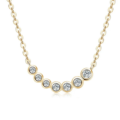 Collares Mujer 925 Sterling Silver Clavicle Necklace For Women Exquisited 7 Stones Moissanite Pendant Necklaces Jewellry