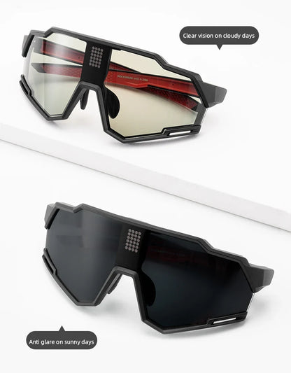 Sunglasses Polarized Cycling Glasses Electronic Color Change Glasses UV400 Safety Bike Bicycle Eyewear Sports Goggles