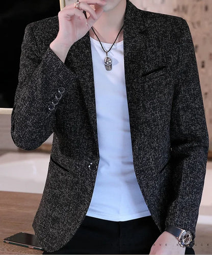 Men's Slim Fit Business Casual Shirt 2025 Korean Fashion Handsome All Seasons Polyester Boutique Style