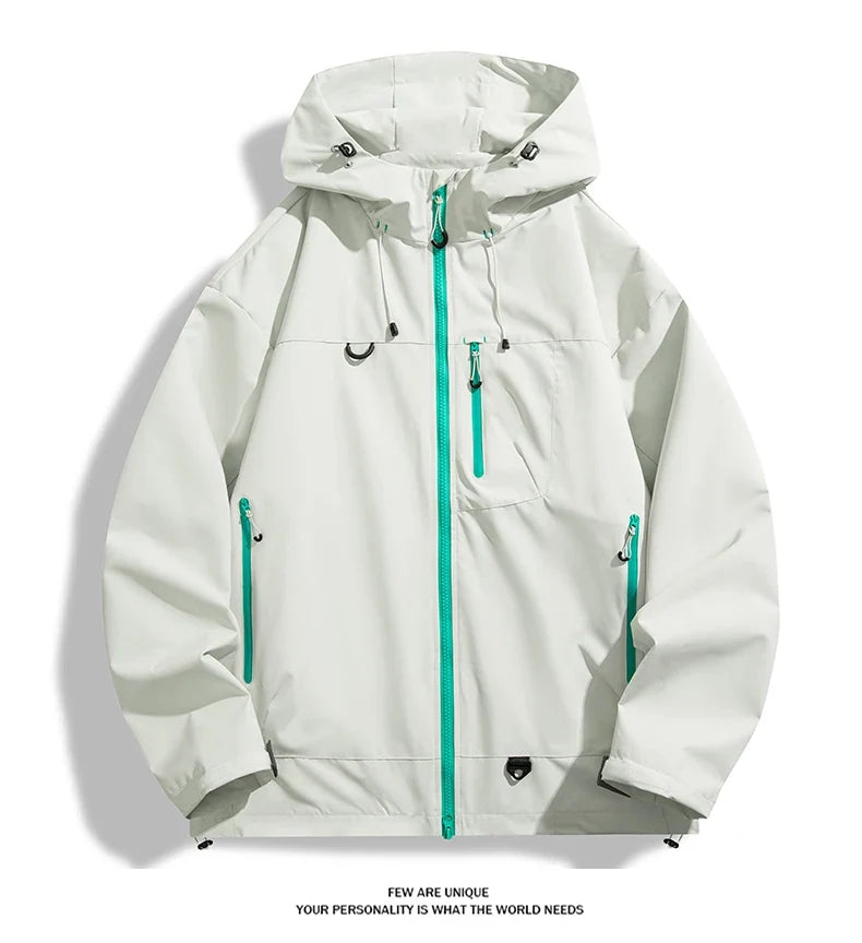 Unisex Waterproof Windbreaker Outdoor Sport Windproof Single-Layer Jacket Men Women Hiking Climbing Trekking Rain Coat
