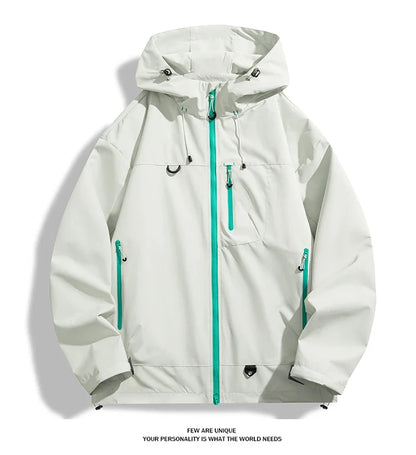 Unisex Waterproof Windbreaker Outdoor Sport Windproof Single-Layer Jacket Men Women Hiking Climbing Trekking Rain Coat