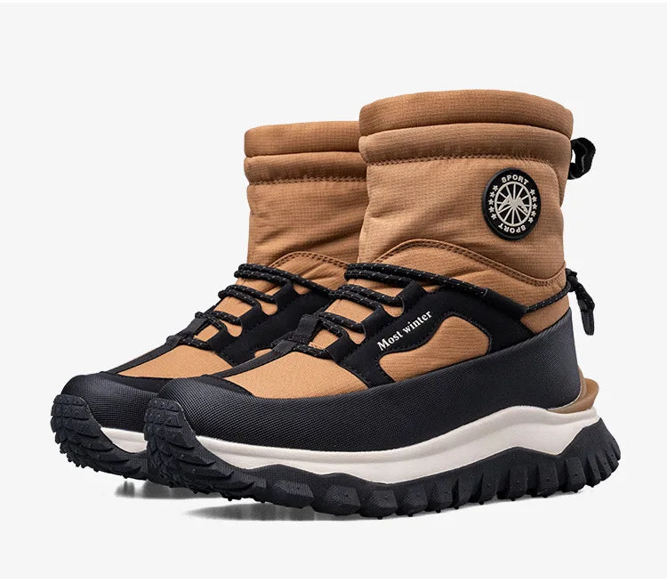 Men's Winter Boots 2026 New Snow Boots Thickened Warm Boots Waterproof Non-Slip Winter Shoes Thick Sole Cold-Proof Shoes
