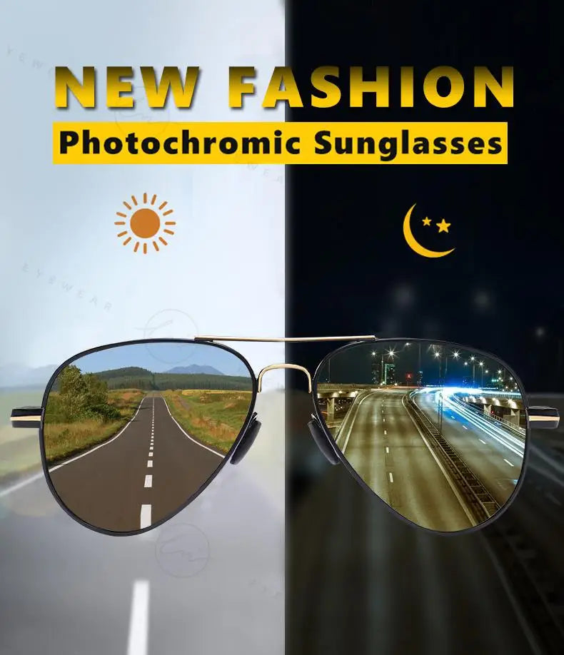 Brand Design Aviation Sunglasses Polarized Man Photochromic UV400 Glasses Woman Anti-glare Driving Goggles zonnebril heren