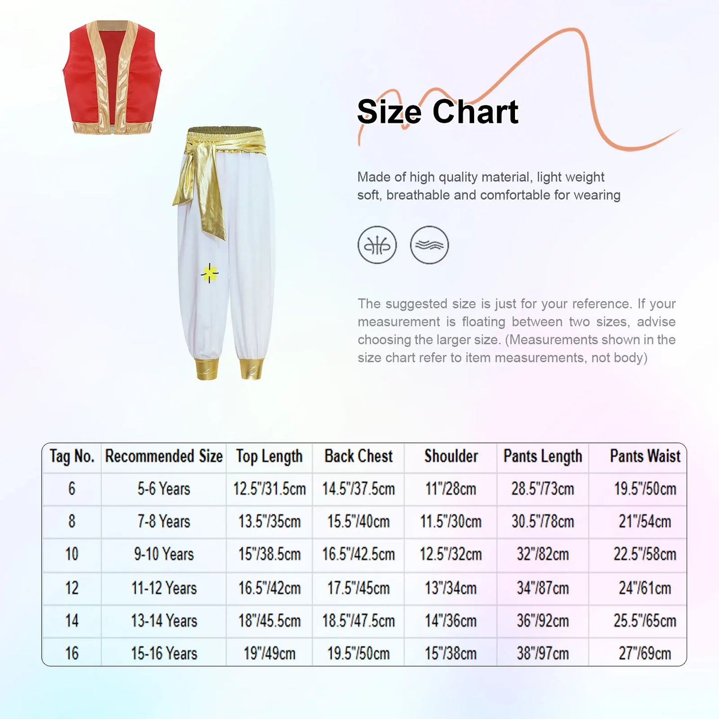 Boys Girls Prince Costume Arabian Prince Fairy Tale Character Cosplay Suits Belly Dance Golden Trim Vest with Satin Bloomer Set