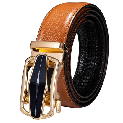 Men's Orange Brown Belt for Jeans New Yellow Green Blue Leather Jeans Belts Fashion Cowboy Genuine Leather Belt Strap