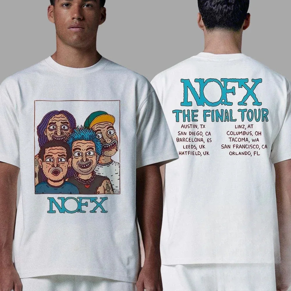 Men Women Fans Essentials Short Sleeve Tops Fashion Brand Summer Casual Daily Tee NOFX Rock Band Graphic Cotton T-shirt Unisex
