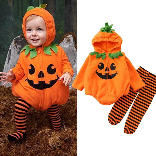 Cosplay Baby Girls Boys Halloween Clothes Sets Long Sleeve Fleece Zipper Hooded Romper Jacket Autumn Baby Girl Outfit New