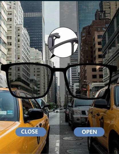 Flip-up Magnetic Clip-on Prescription Glasses Men Women TR90 Polarised Myopia Sunglasses Night Vision Reading Glasses 2191