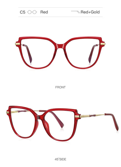 Stylish Large Frame Simple Geometric Design Anti-blue Light Reading Glasses Customized Prescription Available PFD2210