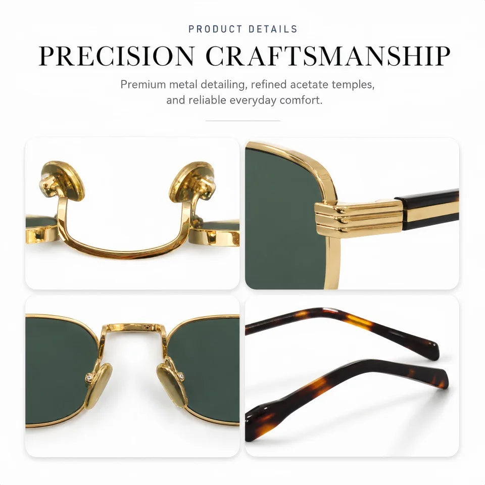 Small Square Top Quality Titanium Acetate Women Sunglasses Luxur Brand Designer Personality Retro Outdoor Men Sun Glasses UV400