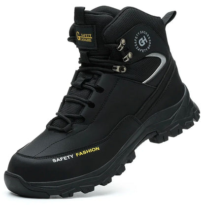 New 2024 Fashion Men's Work & Safety Boots Steel Toe Cap Crush-Resistant And Puncture-Proof Sole Ideal For Construction Sites