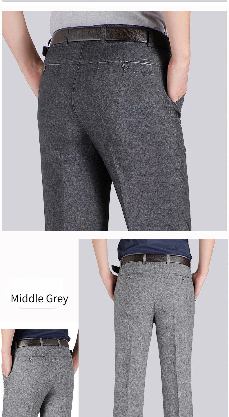 High Quality Men's Suit Pants Classic Summer Spring Pants High Waist Autumn Trousers Business Casual Pant Dropshipping Gozbkf