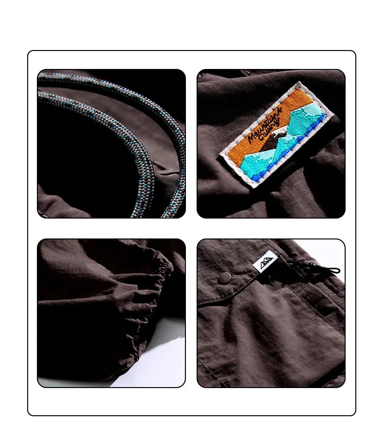 Spring Summer Korean Outdoor Functional Waterproof Cargo Pants For Men Clothing Harajuku Joggers Casual Breathable Pants Male