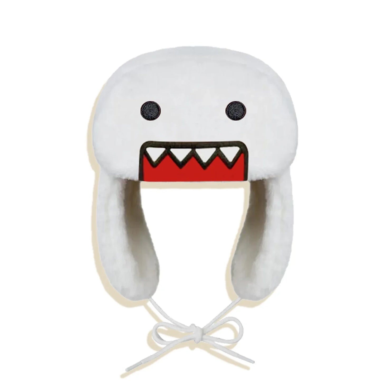 Autumn/Winter Outdoor New Cartoon Embroidered Windproof Ear Flaps Double Lining Cotton Warm Coral Fleece Lei Feng Hat