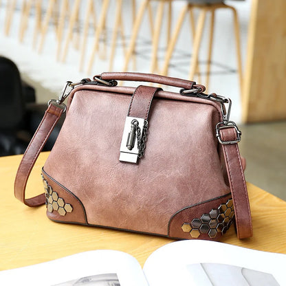 Women's Shoulder Bag Women's Handbag Fashion Purse Vintage Leather Bag Large Capacity Handbag Inclined Shoulder Bag Mom's Bag