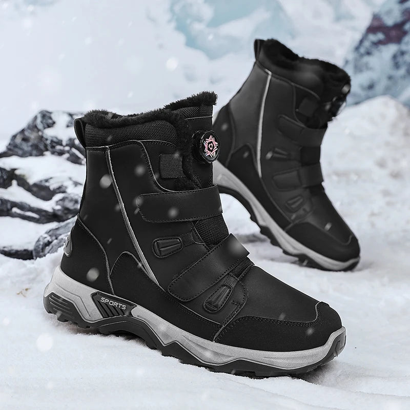 Men's Waterproof Snow Boots Midsole Warm Winter Outdoor Shoes With Slip Resistant Abrasion Resistant Outdoor Boots Men
