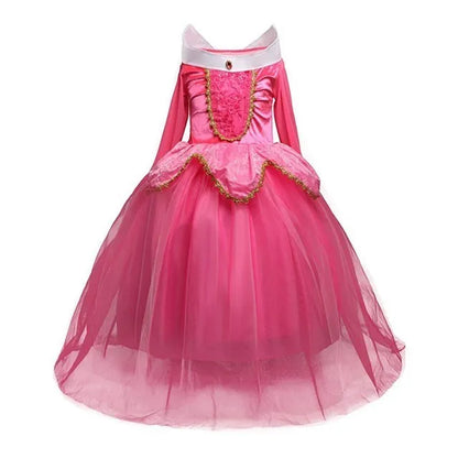 Kid Snow White Cinderella Rapunzel Elsa Belle Costume Girl Halloween Christmas Carnival Dress Children Princess Evening Gown