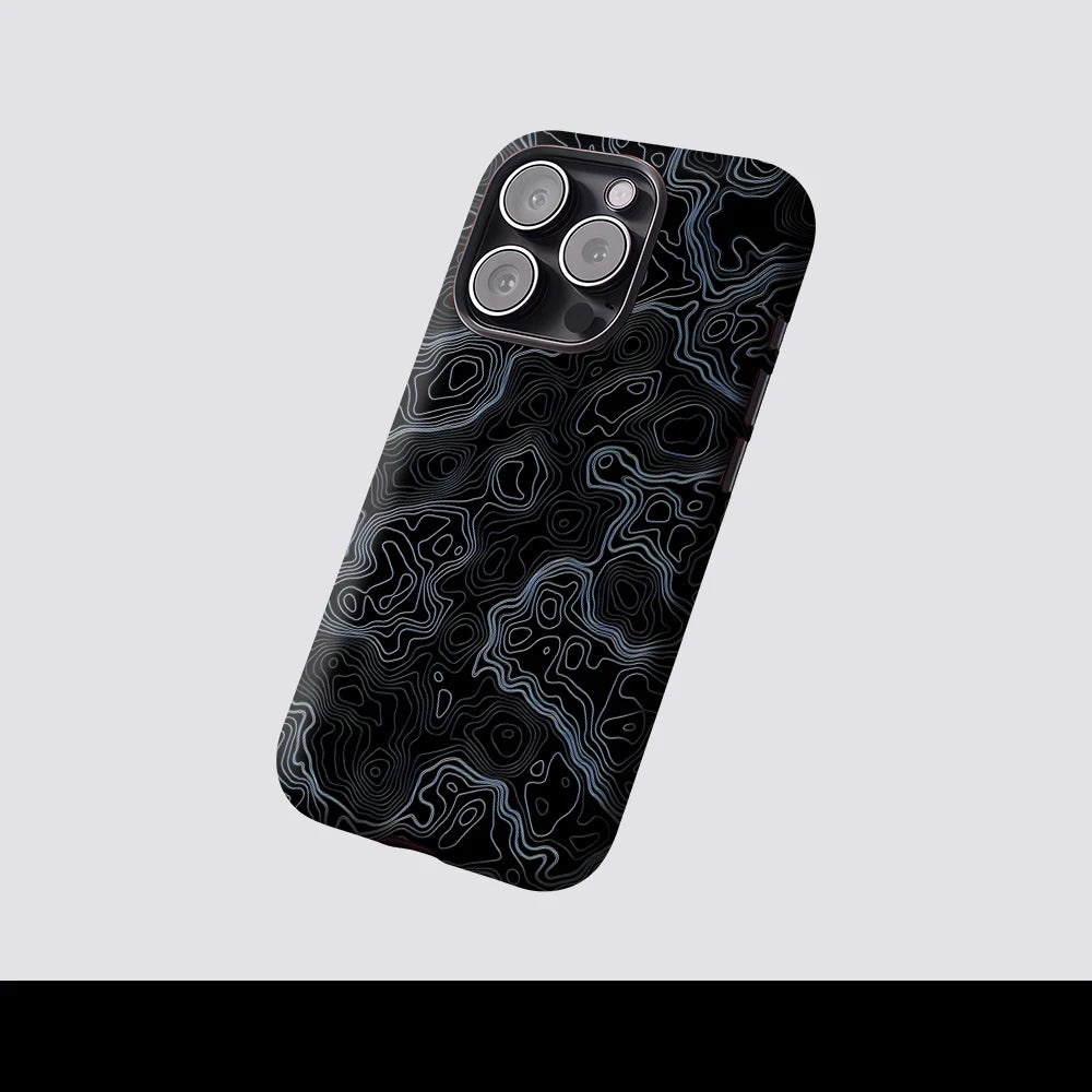 Topographic Contour Map for Magnetic Phone Case for IPhone 17 16 15 14 13 Pro Max Plus Single Double-layer Tough Case