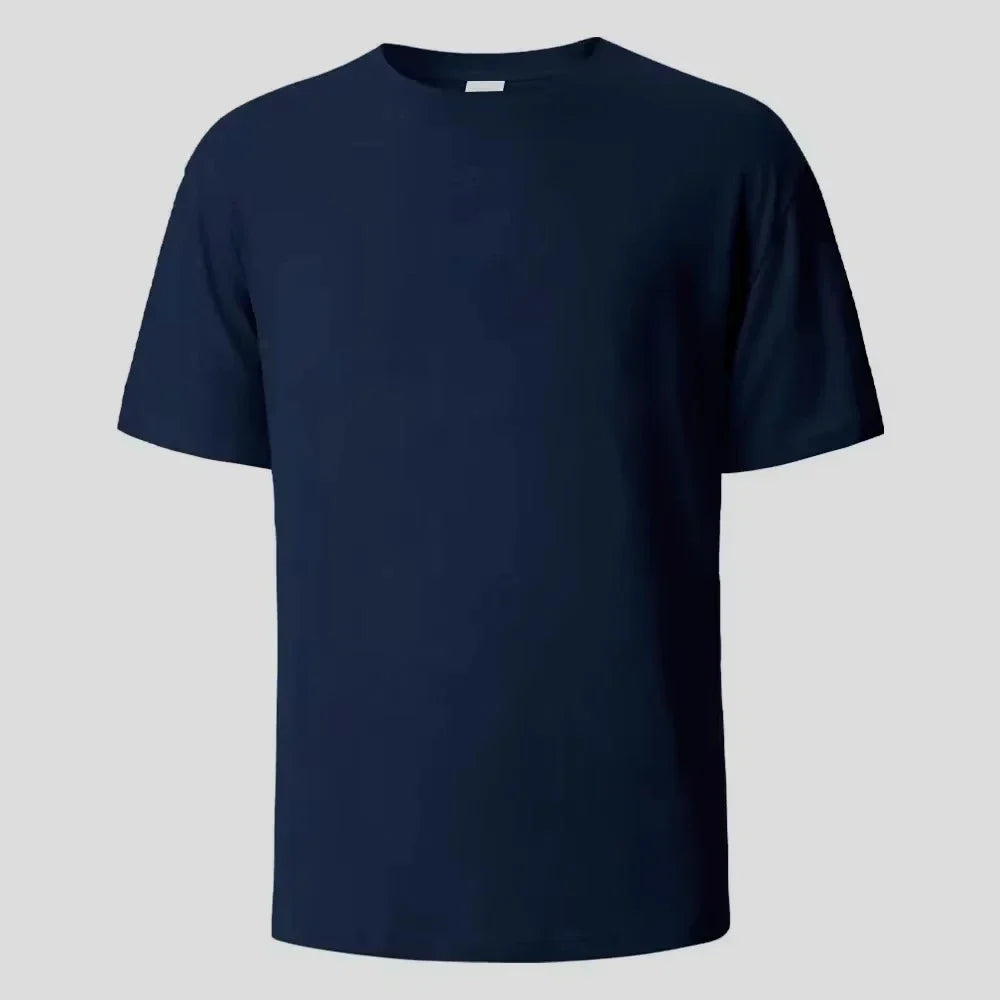2026 New Eco Friendly Comfortable Pure White Heavy T Shirt Mens Summer Pure Cotton Short Sleeve Unisex Streetwear Fashion