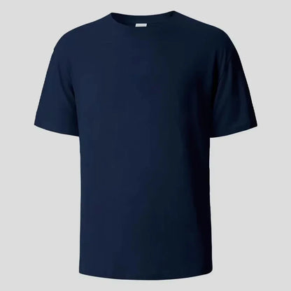 2026 New Eco Friendly Comfortable Pure White Heavy T Shirt Mens Summer Pure Cotton Short Sleeve Unisex Streetwear Fashion