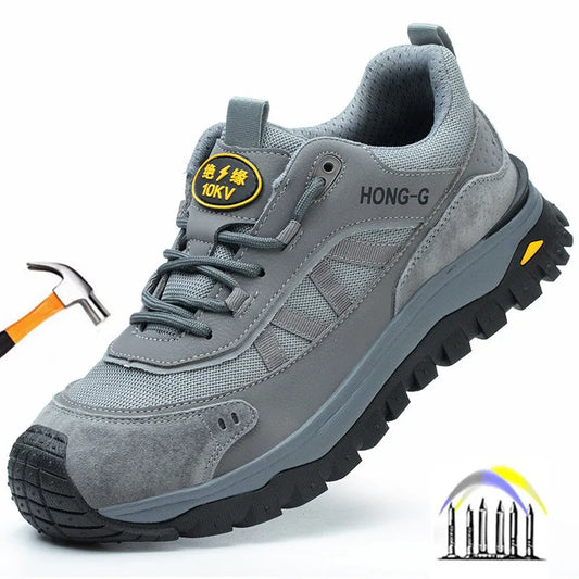 insulated safety shoes plastic toe cap work shoes men anti slip work sneakers protection labor shoes puncture proof work boots