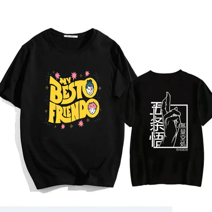 Jujutsu Kaisen Satoru Gojo Unisex Pure Cotton T-shirt 2026 Summer Anime Print Round Neck Casual Parent-child Short Sleeved Top