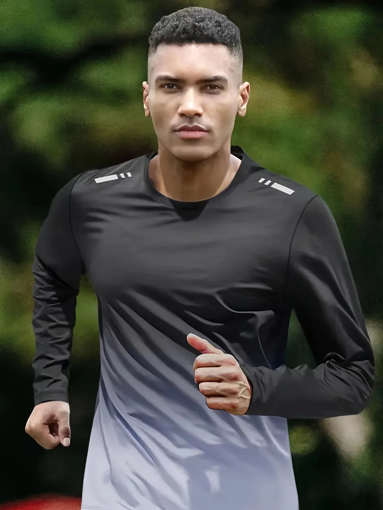 T-shirt men's four seasons long sleeve outdoor speed dry clothes running training breathable leisure fitness top