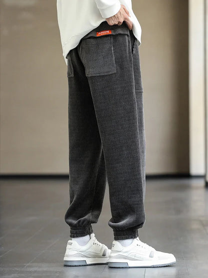 Pants Men Loose Fit Baggy Sweatpants Casual Fashion Streetwear Trend Autumn Winter Harem Joggers Trouser Male Plus SIze
